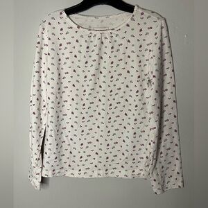 Young Dimension Long Sleeve  Floral Shirt Girls Size 7/8